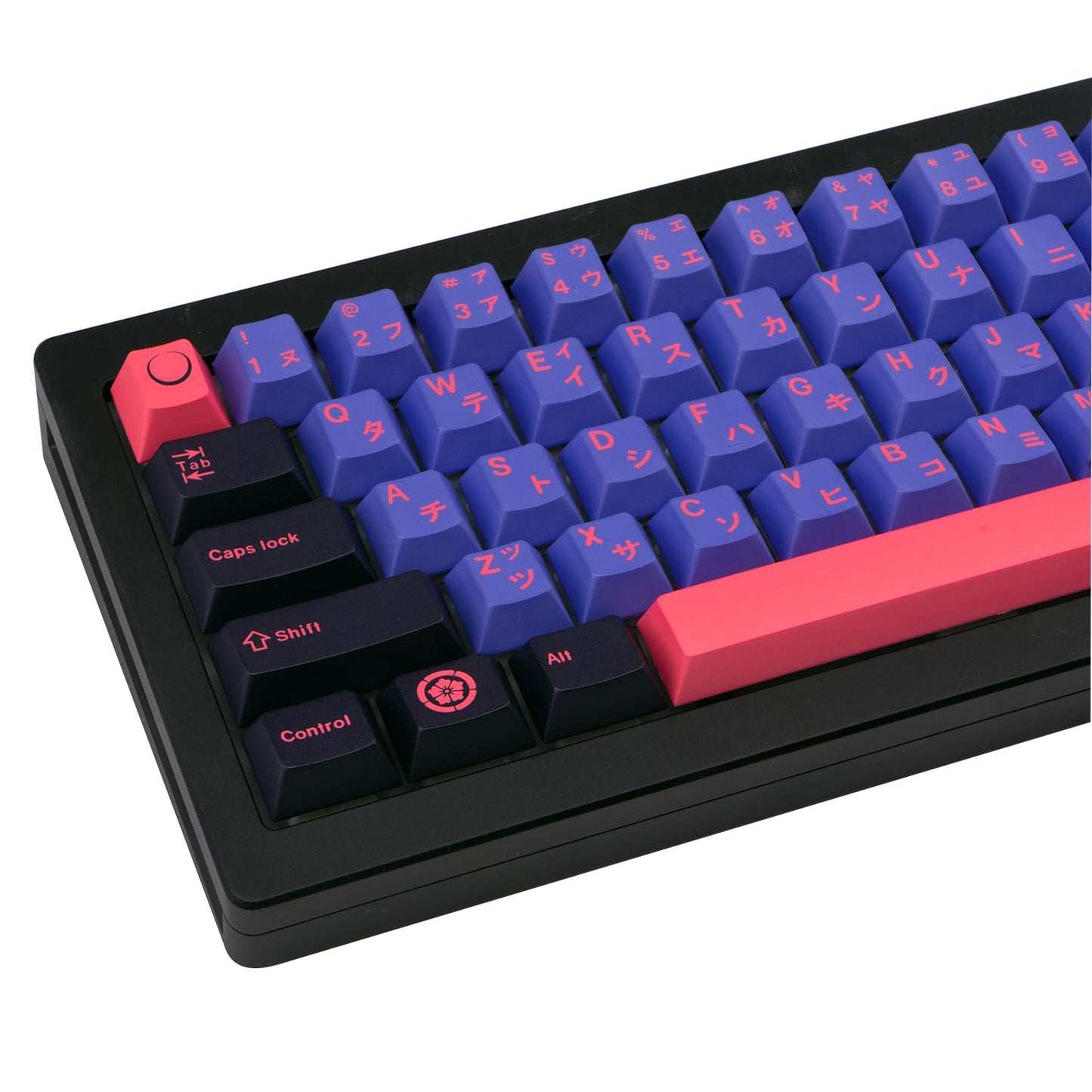 129 Keys Black and White Customized Keycap, Cherry Profile Japanese Keycaps, PBT Dye Sublimation Keycaps Set for Gateron Kailh Cherry MX Switch Gaming Mechanical Keyboards