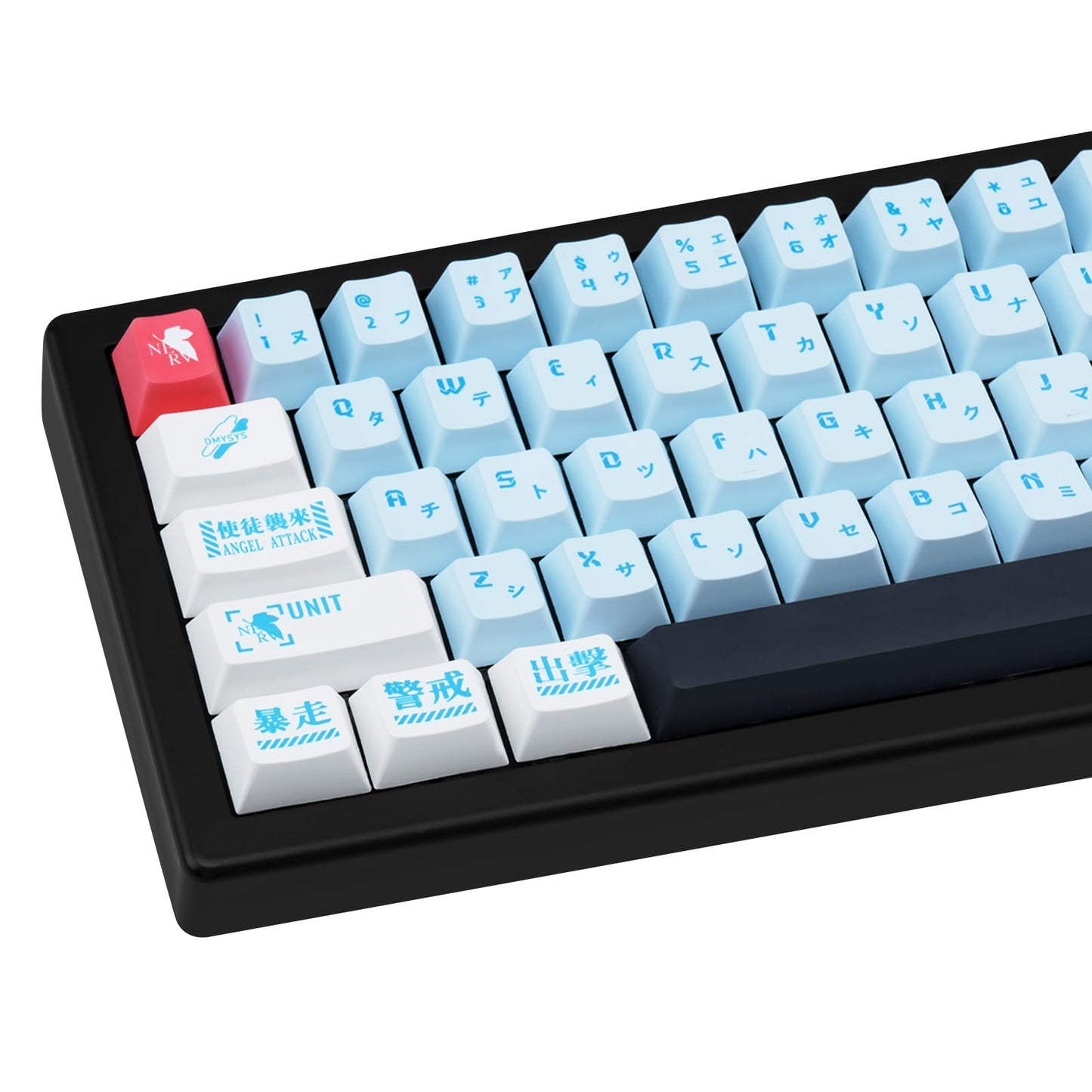 129 Keys Black and White Customized Keycap, Cherry Profile Japanese Keycaps, PBT Dye Sublimation Keycaps Set for Gateron Kailh Cherry MX Switch Gaming Mechanical Keyboards