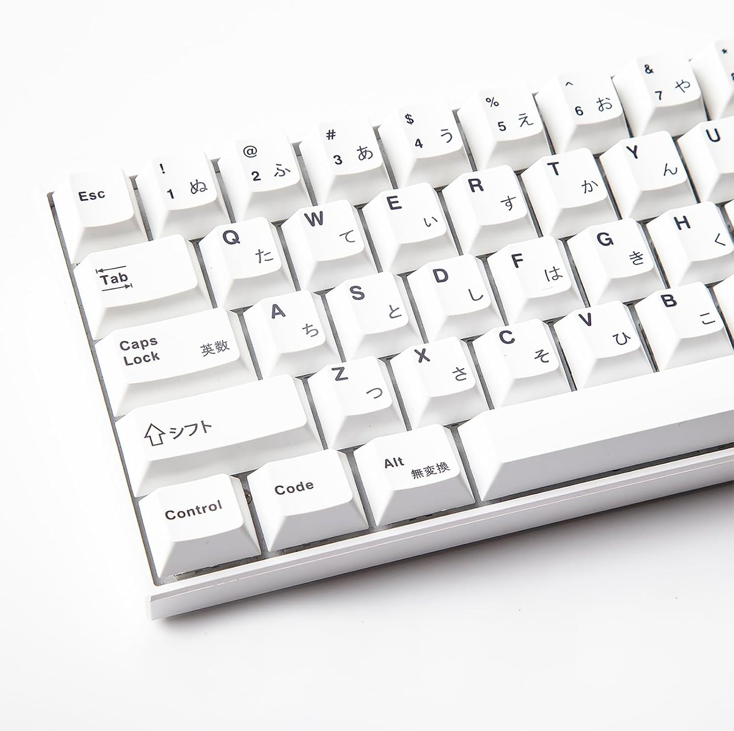 135 Keys White Japanese Keycaps, Minimalist Style Cherry Profile Key Caps, PBT Dye Sublimation Customized Keycaps Set Compatible with Cherry MX Switches Mechanical Keyboards