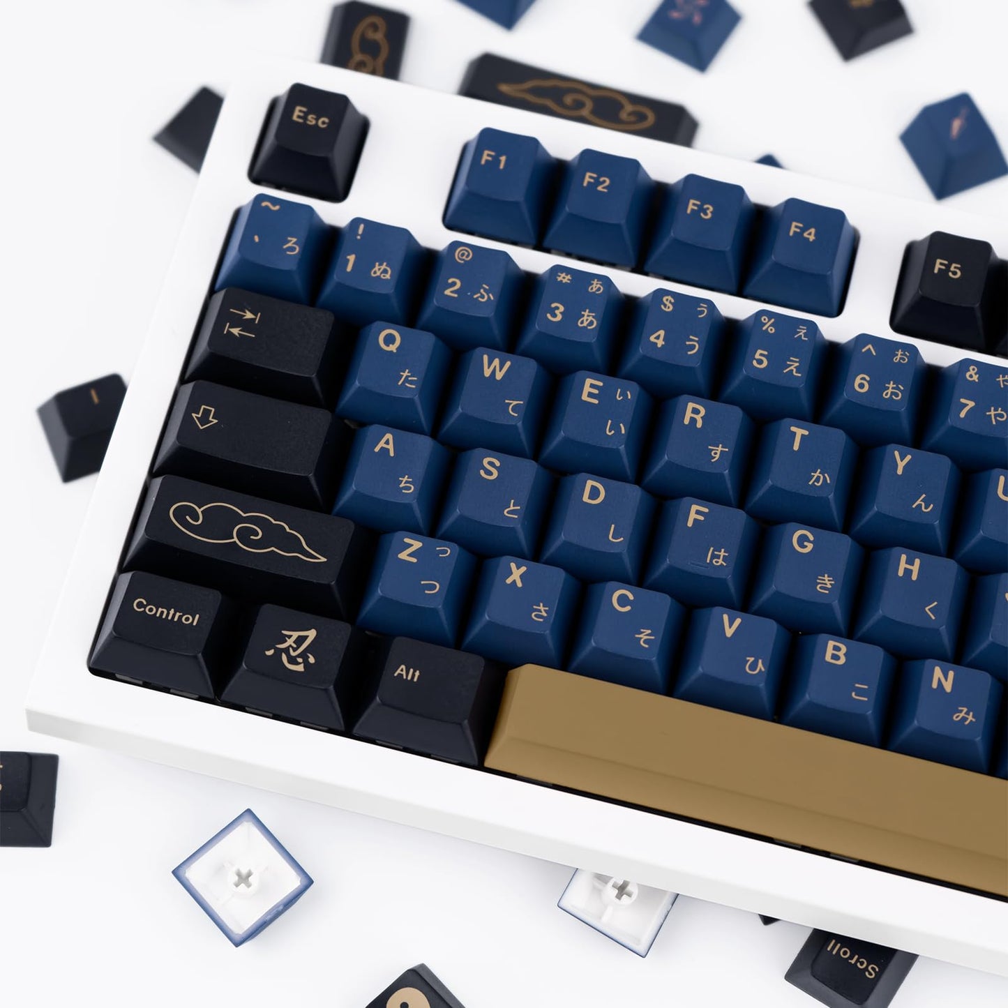 130 Keys PBT Keycaps Sea Salt Chocolate Theme Cute Keycaps Cherry Profile Dye Sublimation Custom Key Caps Set for Cherry Gateron MX Switches Mechanical Keyboards
