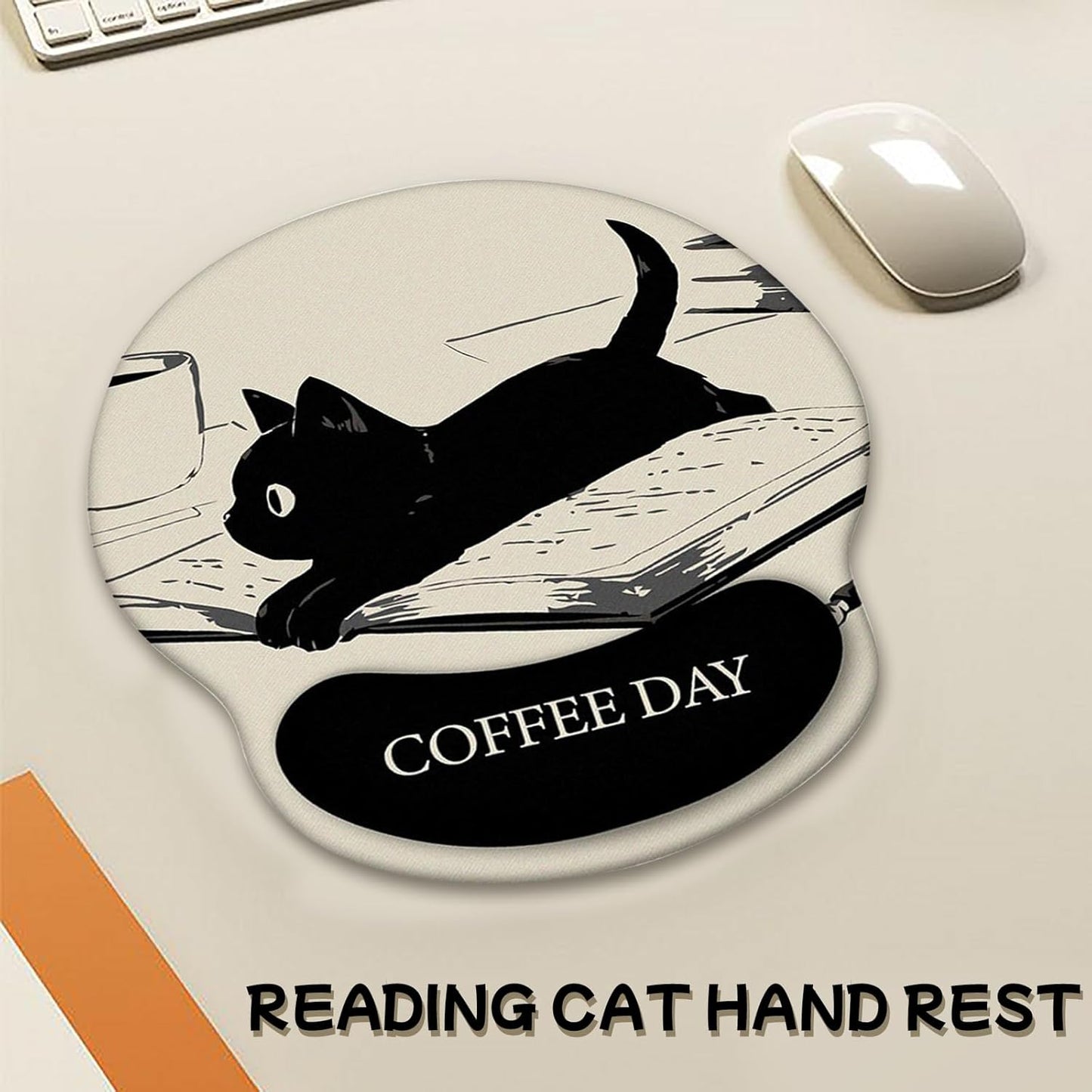 Gaming Mouse Pad Wrist Rest, Non-Slip Rubber Base, Easy Pain Relief Comfortable Mouse Pad for Home Office Laptop Mac