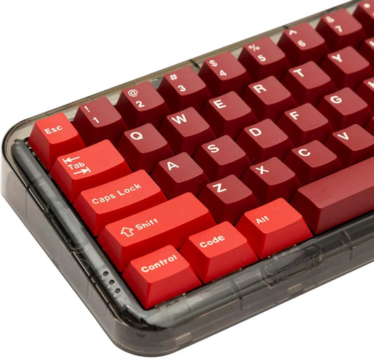 Custom PBT Keycaps 173 Keys, Double Shot Cherry Profile Keycap, Minimalist Red Key caps Set with Key Puller for Mechanical Keyboard Compatible with ANSI ISO Layout